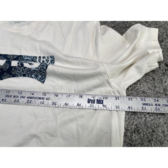 Levis Mens Classic Graphic Tshirt Standard Tan Color Size Large Blue Logo - Picture 5 of 12